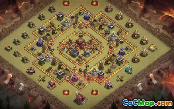 Town Hall 10 War Base | Clash of Clans Defense Strategy #50279