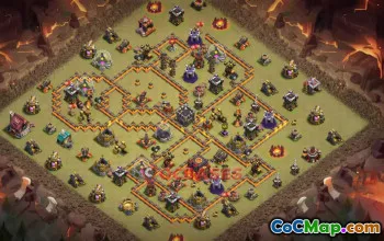 Town Hall 10 War Base | Clash of Clans Defense Strategy #50298