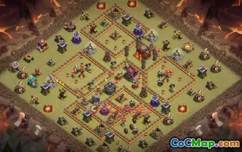 Town Hall 10 War Base - Clash of Clans Strategy & Base link #50308