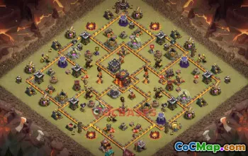 Town Hall 10 War Base | Clash of Clans War Defense Link #50247