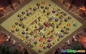 Town Hall 10 War Base | Clash of Clans War Defense Link #50269