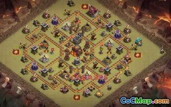 Town Hall 10 War Base | Clash of Clans War Defense Link #50292