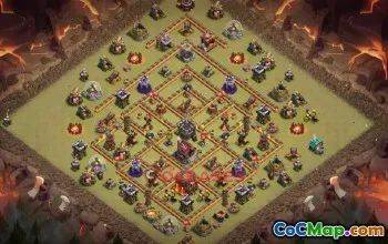 Town Hall 10 War Base - Clash of Clans War Defense Link #50314