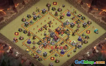 Town Hall 10 War Base - Clash of Clans War Layouts | Copy Base #50317