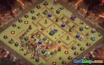 Town Hall 10 War Base | Clash of Clans War Layouts & Copy Link #50277