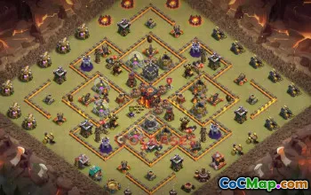 Town Hall 10 War Base | Clash of Clans War Layouts & Copy Link #50281