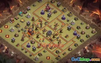 Town Hall 10 War Base | Clash of Clans War Layouts & Link #50313