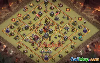 Town Hall 10 War Base | Clash of Clans War Layouts & Link #50318