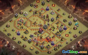 Town Hall 10 War Base - Clash of Clans War Layouts & Links #50263