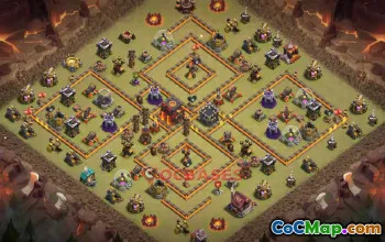 Town Hall 10 War Base Links | Clash of Clans Defense Strategies #50272