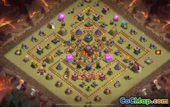 Town Hall 10 War Base with Copy Link #55749