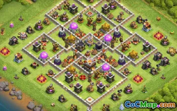 Municipio 11 Layout di base per COC: mappe agricole e trofei #13967