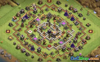Municipio 11 Layout di base e collegamenti | COC Farming & Trophy Maps #15561