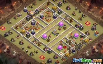 Radnice 11 Rozložení základny a odkazy pro mapy COC #13867