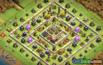 Municipio 11 Layout di base COC: mappe agricole e trofei #14273