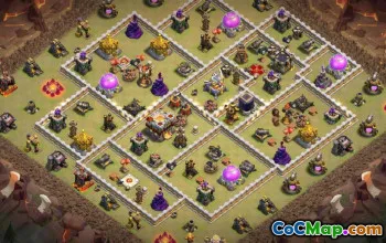 Municipio 11 Layout di base COC: agricoltura, trofeo e mappe #15927