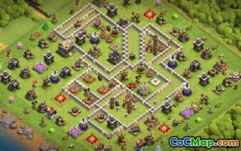 Town Hall 11 CoC Base Layouts: War & Hybrid Maps #16534
