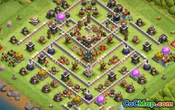 市政厅11 COC基础布局：战争，奖杯和家庭地图＃13973