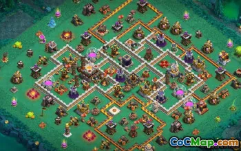 市政厅11 COC基础布局：战争，奖杯和家庭地图＃14430