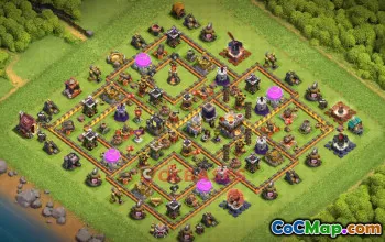 Town Hall 11 Hybrid Base | Clash of Clans Top TH 11 ❤️‍🔥 #50239
