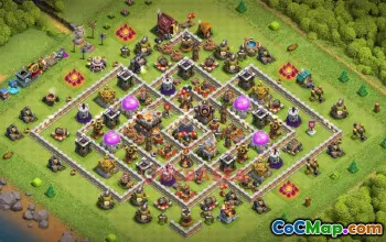 Town Hall 11 Trophy Base | 3-Star Anti-Clan War Layout #52392