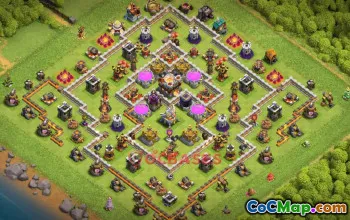 Town Hall 11 Trophy Base | Clash of Clans Base Link #50176