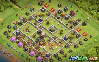 Town Hall 11 Trophy Base | Clash of Clans Base Link #50206
