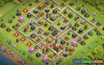 Town Hall 11 Trophy Base | Clash of Clans Defense Strategy #50202