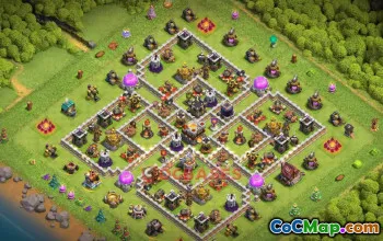Town Hall 11 Trophy Base - Clash of Clans Defense Strategy #50210