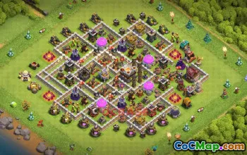 Town Hall 11 Trophy Base – Strong Clash of Clans Defense</s> #50183