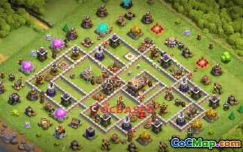 Town Hall 11 War Base: Asymmetric Anti 3-Star Design #19930