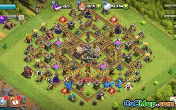 Town Hall 11 War Base | Clash of Clans War Defense Link #50170