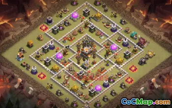 Town Hall 11 War Base | Clash of Clans War Strategies & Base Link #48972