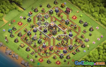 Town Hall 11 War Base & Defense Link | Clash of Clans #50167