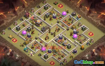 Town Hall 11 War Base — Strong & Stylish Clash of Clans Design #50180