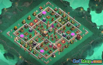 Town Hall 11 War Base with Anti-E-Drag & Anti-Witch #56814