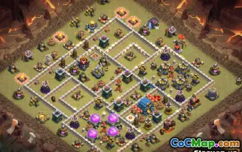 Ratusz 12 Układy podstawowe: Mapy COC do wojny i trofea #14180