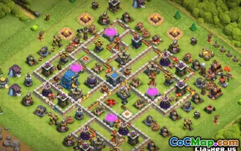 Hôtel de ville 12 dispositions de base pour COC: cartes agricoles et trophées # 12894