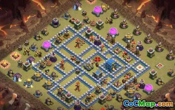 Town Hall 12 Układy i mapy dla COC - Trophy & War #14600