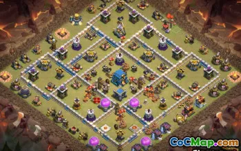 Ratusz 12 Układy bazy COC: Mapy domu, wojny i trofeum #14467