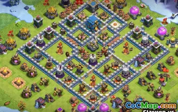 市政厅12 COC基础布局和地图 - 立即复制！ ＃12459