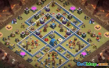 市政厅12 COC基础布局：战争，奖杯和家庭地图＃10782