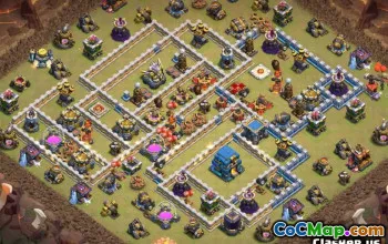 市政厅12 COC基础布局：战争，奖杯和家庭地图＃11506