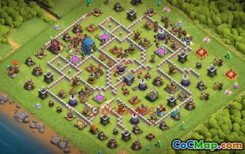 Town Hall 12 Farming Base - Clash of Clans Defense (base link) #49612