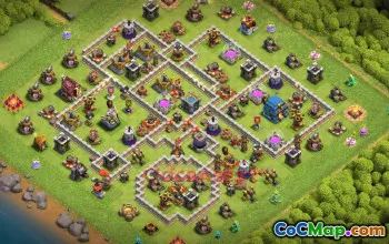 Town Hall 12 Farming Base | Clash of Clans Town Hall 12 Base Link #49586