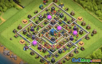 Town Hall 12 Hybrid Base for Clash of Clans | Defense & Trophy Push #48803