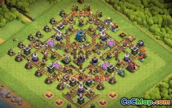 Town Hall 12 Hybrid Base Link | Clash of Clans Defense System #48802