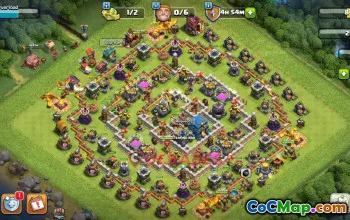 Town Hall 12 Hybrid Base with Copy Link #56811