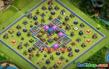 Town Hall 12 Trophy Base: Anti 2-Star & Queen Walk Defense #23756