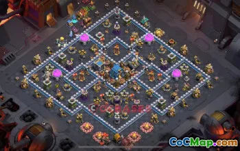 Town Hall 12 Trophy Base | Anti-Electro & Blimp Layout #50151